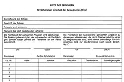 Schülersammelliste