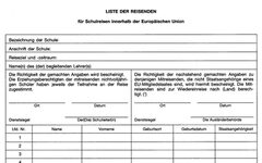Schülersammelliste