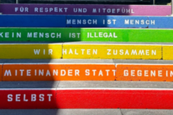 Bunte Treppe zur Gesamtschule Uellendahl-Katernberg