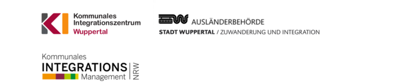 Logos von der Ausländerbehörde, von Kommunalen Integrationszentrum und vom Kommunalen Integrationsmanagement